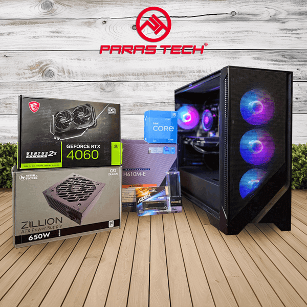 Intel Core i5-12400F, RTX 4060, 16GB DDR5, 512GB SSD High-Performance Gaming PC Build
