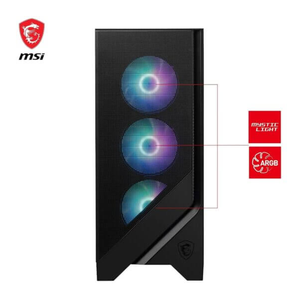 MAG FORGE 320R AIRFLOW - Gaming PC Case with ARGB Fans - Image 2