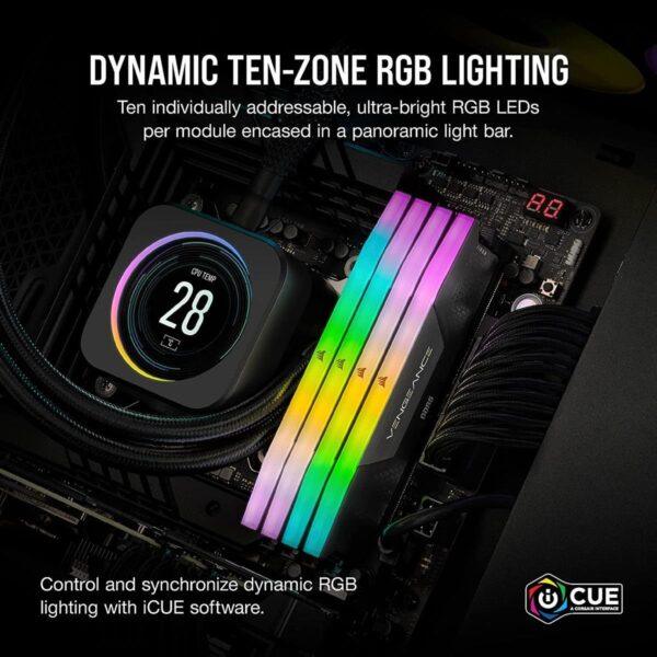 Corsair Vengeance RGB 32GB (2×16GB) DDR5-6400 MHz C32 RGB Memory Kit - Image 2