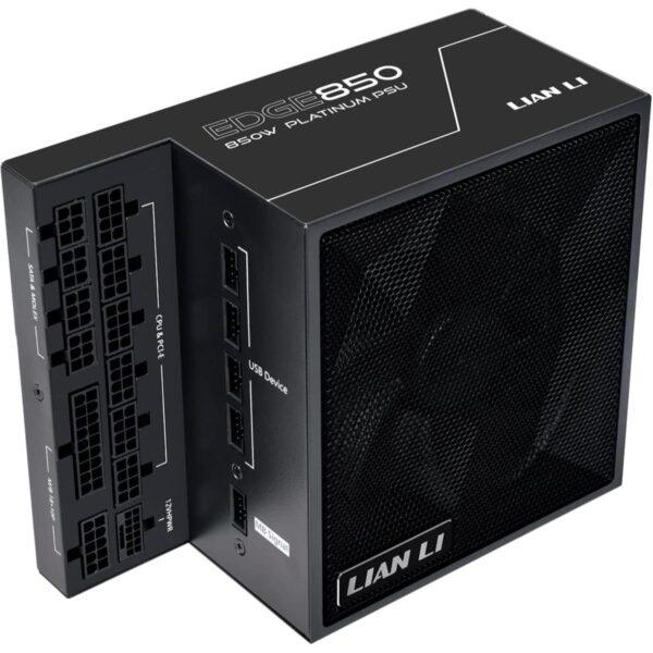 Lian Li Edge 850W 80+ Platinum Full Modular ATX 3.1 Power Supply – Dual Chamber, PCIE 5.1, Black & White - Image 2