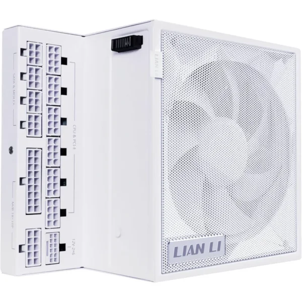 Lian Li Edge 850W 80+ Platinum Full Modular ATX 3.1 Power Supply – Dual Chamber, PCIE 5.1, Black & White - Image 7