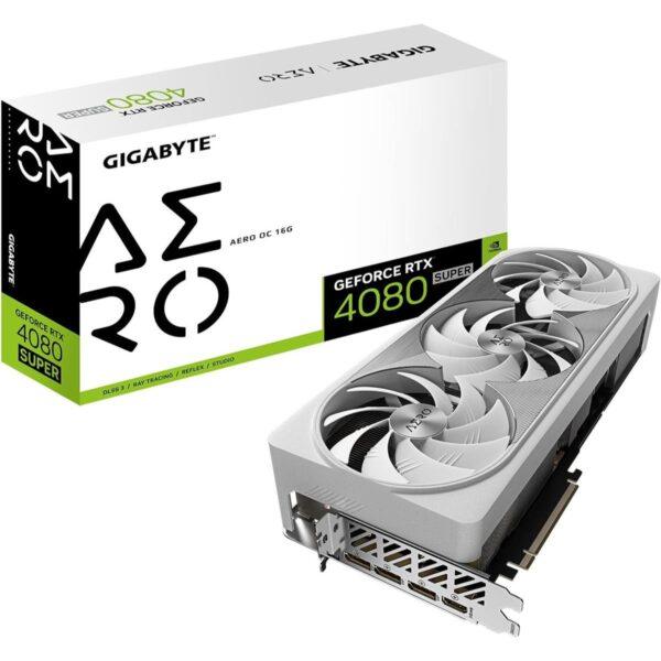 Gigabyte GeForce RTX 4080 SUPER AERO OC 16GB Graphics Card – Triple Fan, DLSS 3, PCIe 4.0, White Design