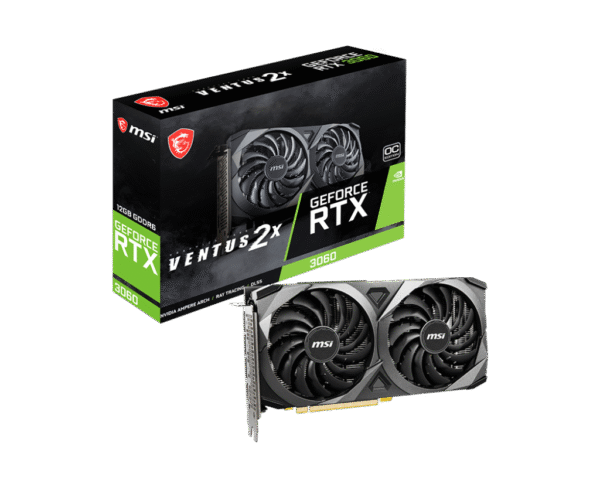MSI GeForce RTX 3060 VENTUS 2X 12GB OC GDDR6 Graphics Card – Dual Fan, 192-Bit, 4K Ready
