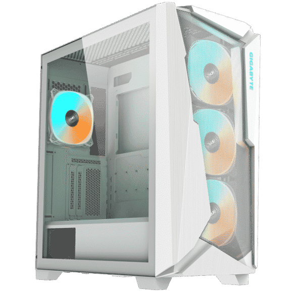 GIGABYTE C301 GLASS White Gaming Case – Tempered Glass ATX Mid Tower