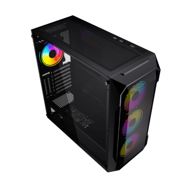 Thunder SCAR TGS V36 Gaming ATX Case – Tempered Glass, RGB Fans - Black - Image 5