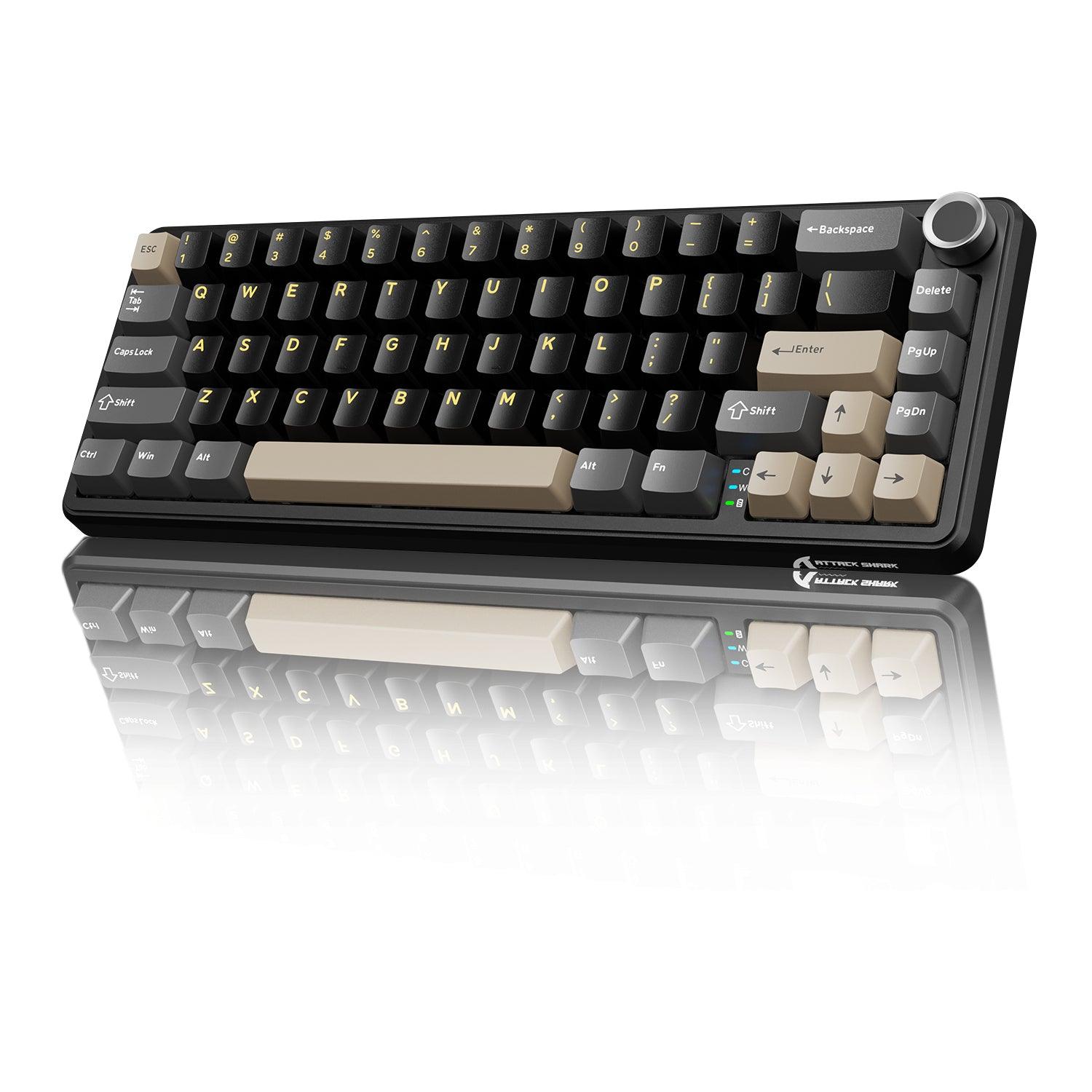 ATTACK SHARK X66 Wireless Gasket Mechanical Keyboard Strawberry Switch - Star Black