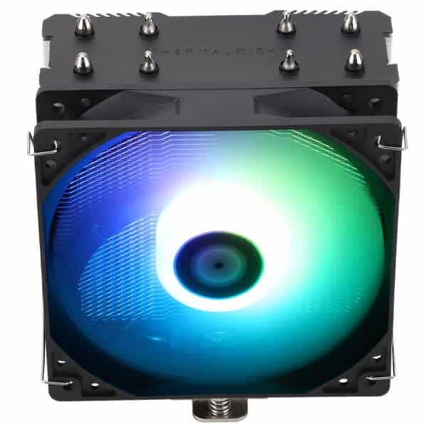 TR 120 Assassin X SE Refined ARGB Black CPU Air Cooler with 120mm fan, premium black finish, and vibrant ARGB lighting.