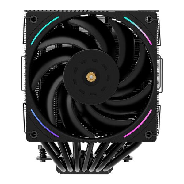 TR 120 Phantom Spirit EVO Black high-performance CPU air cooler with dual 120mm fans and sleek black design.