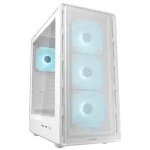 COUGAR Airface Pure RGB Compact ATX Mid Tower – White | RGB Gaming Case