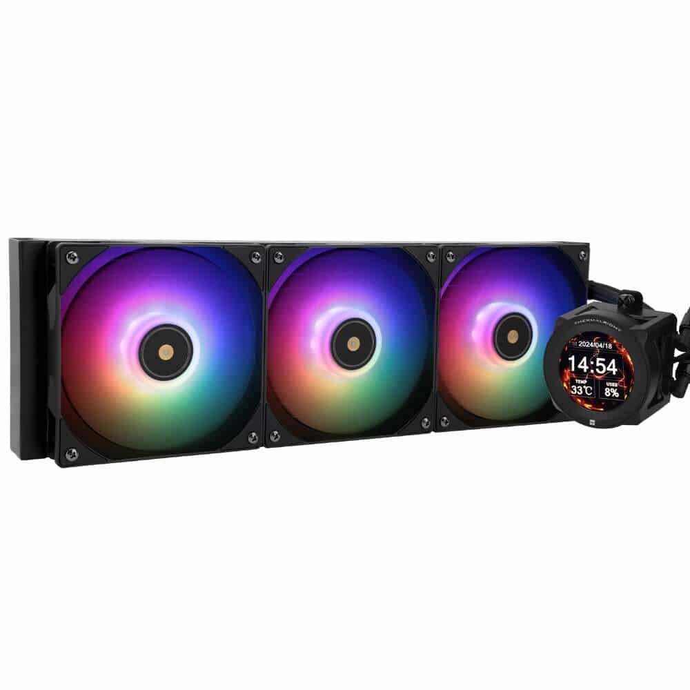 TR 360 CORE VISION LCD ARGB White | Black – Premium Liquid CPU Cooler