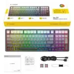 Eyooso HZ-82 Magnetic Axis Rapid Trigger RGB Gaming Keyboard – Rainbow Gray
