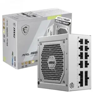 MAG A850 GL PCIe 5 White – High-Efficiency Modular Gaming Power Supply