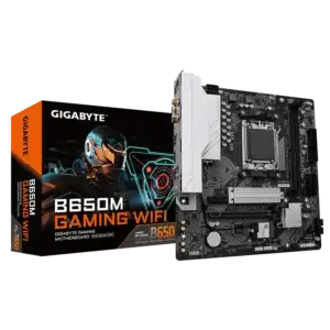 Gigabyte B650M Gaming WiFi AMD B650 Micro-ATX Motherboard for AMD Ryzen 7000 Series – DDR5, PCIe 4.0, WiFi, 2.5Gb LAN, Dual M.2